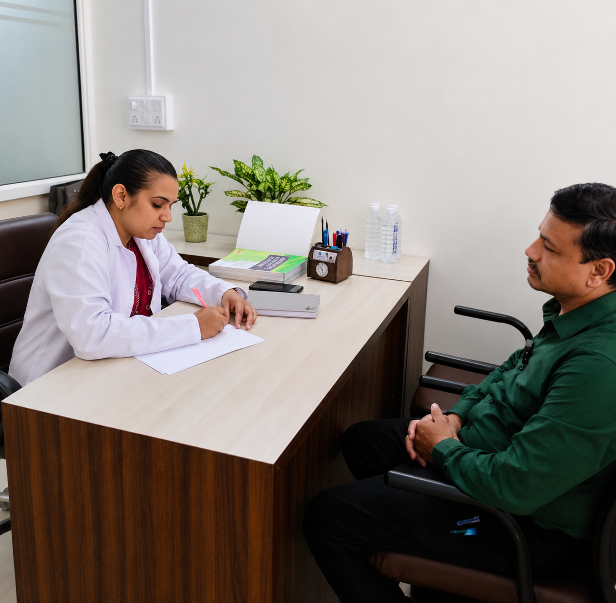 Dr. Dharati Patel guiding sports injury rehabilitation exercises
